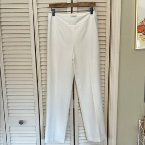 Carmen Marc Valvo White Straight-Leg Pants